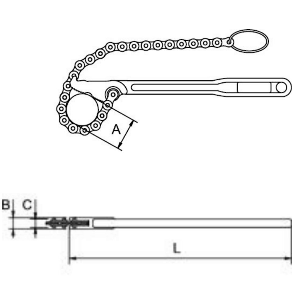 Ega Master 4 İnç Zincirli Boru Anahtarı