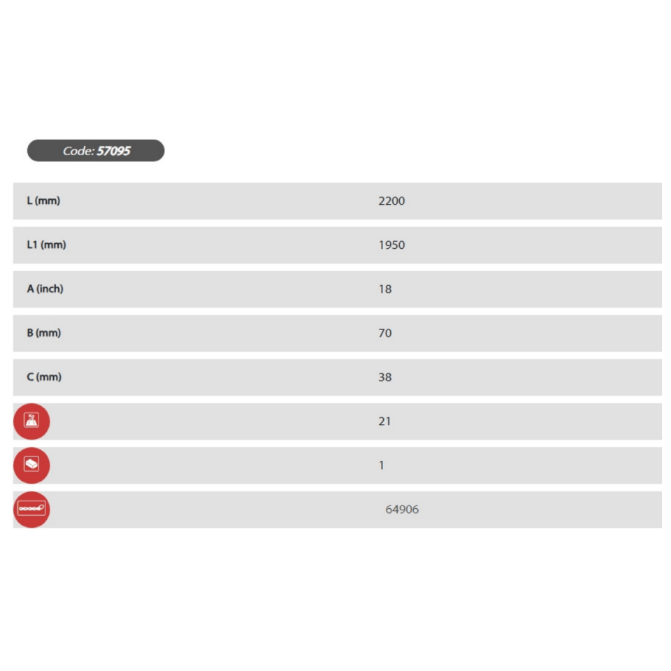 Ega Master 18 İnç Ağır Tip Zincirli Boru Anahtarı L:2200