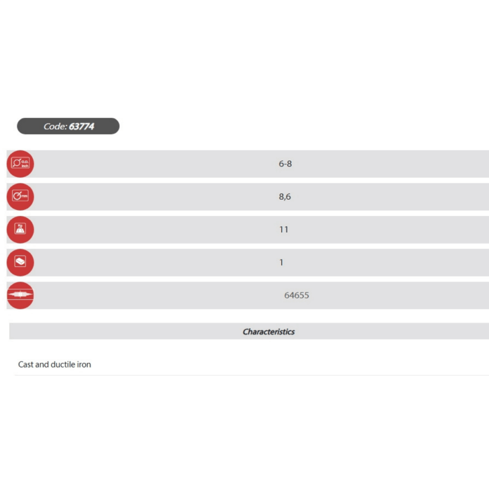 EGAMASTER 6-8 inc DÖKÜM DEMİR GİYOTİN TİPİ BORU KESİCİ