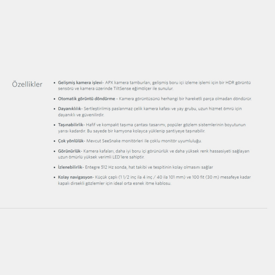 Ridgid SeeSnake® Micro Reel 30 Metre Vericili Kanal Görüntüleme Kamerası