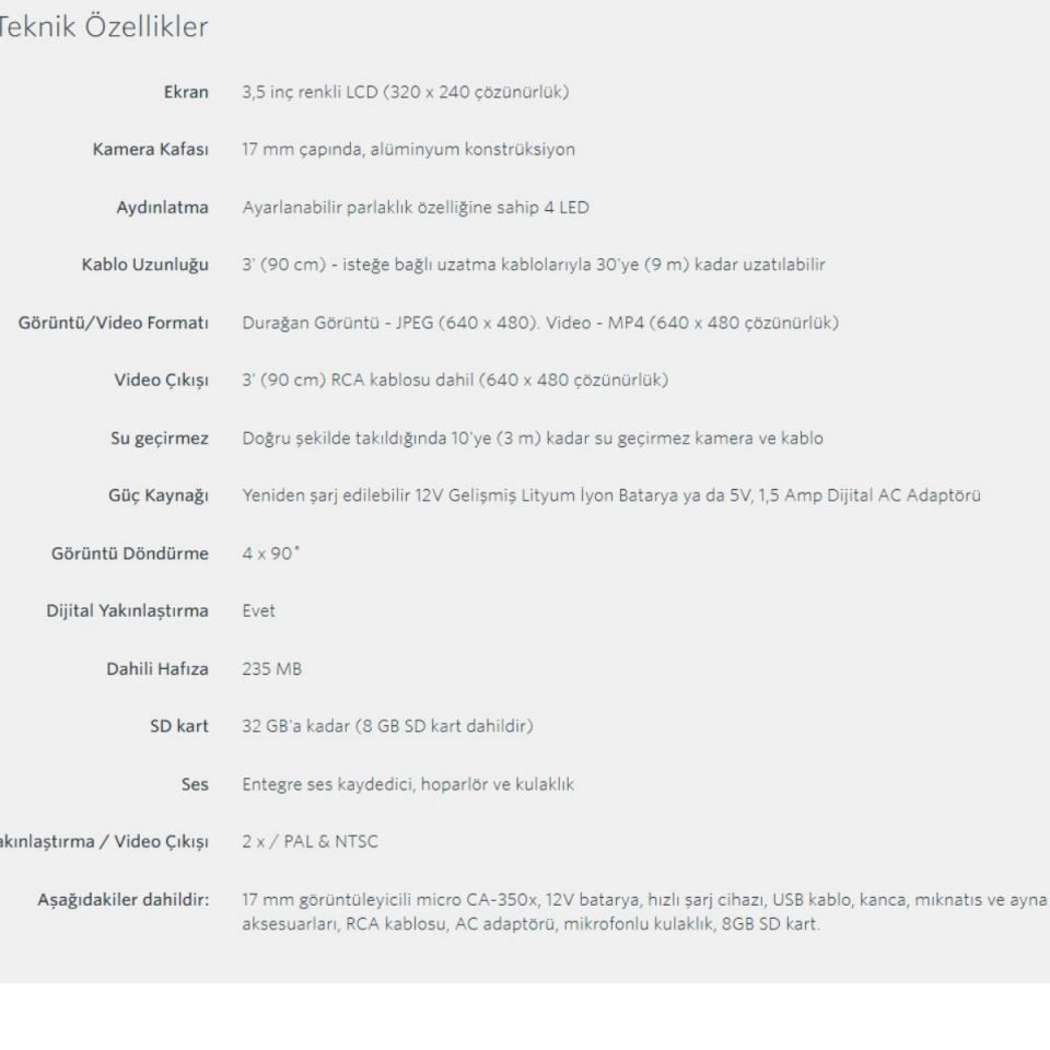 Ridgid Micro Ca 350X Denetleme Kamerası