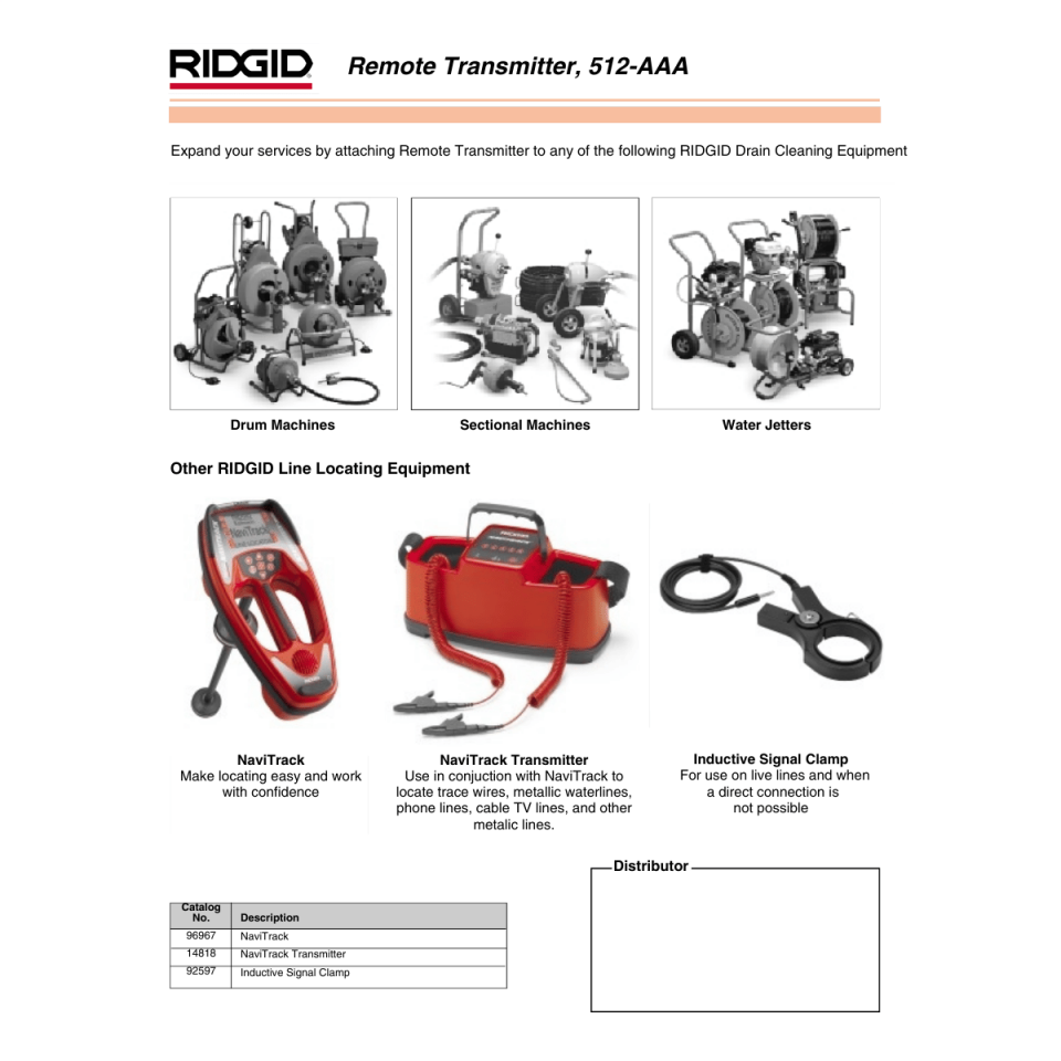 Ridgid Sonda Vericisi (512 Hz)