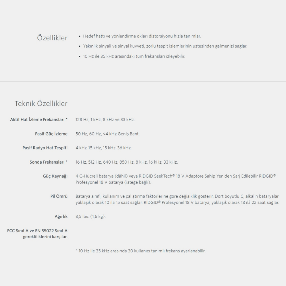 Ridgid Seektech SR-20 Tespit Dedektörü