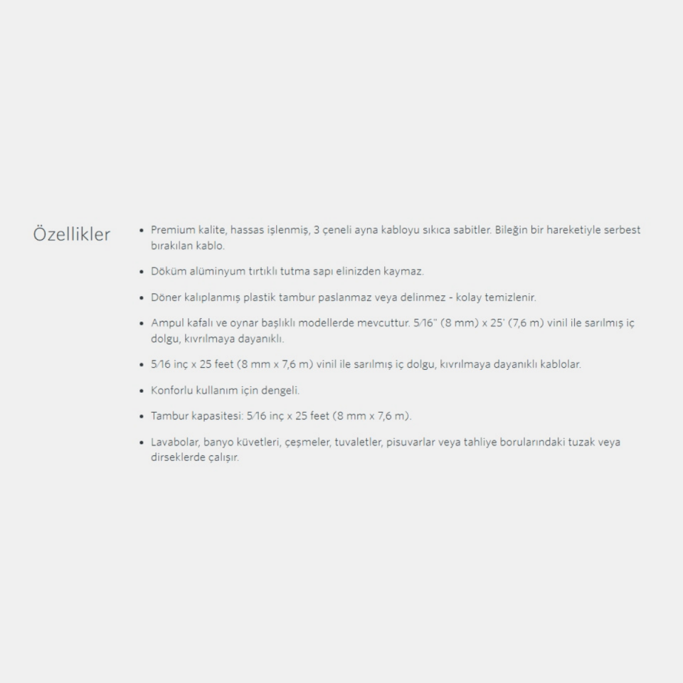 Ridgid K25 El Tipi Kanal Temizleme