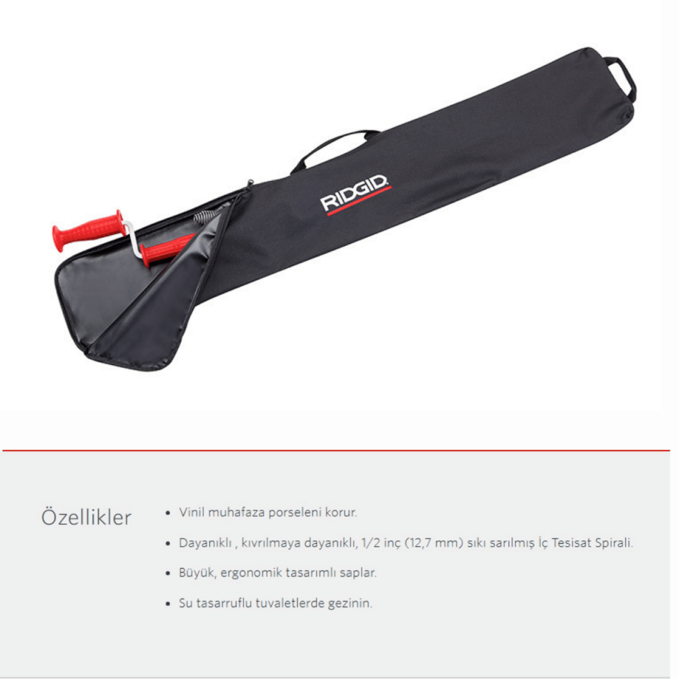 RIDGID K-3 TUVALET SPİRALİ