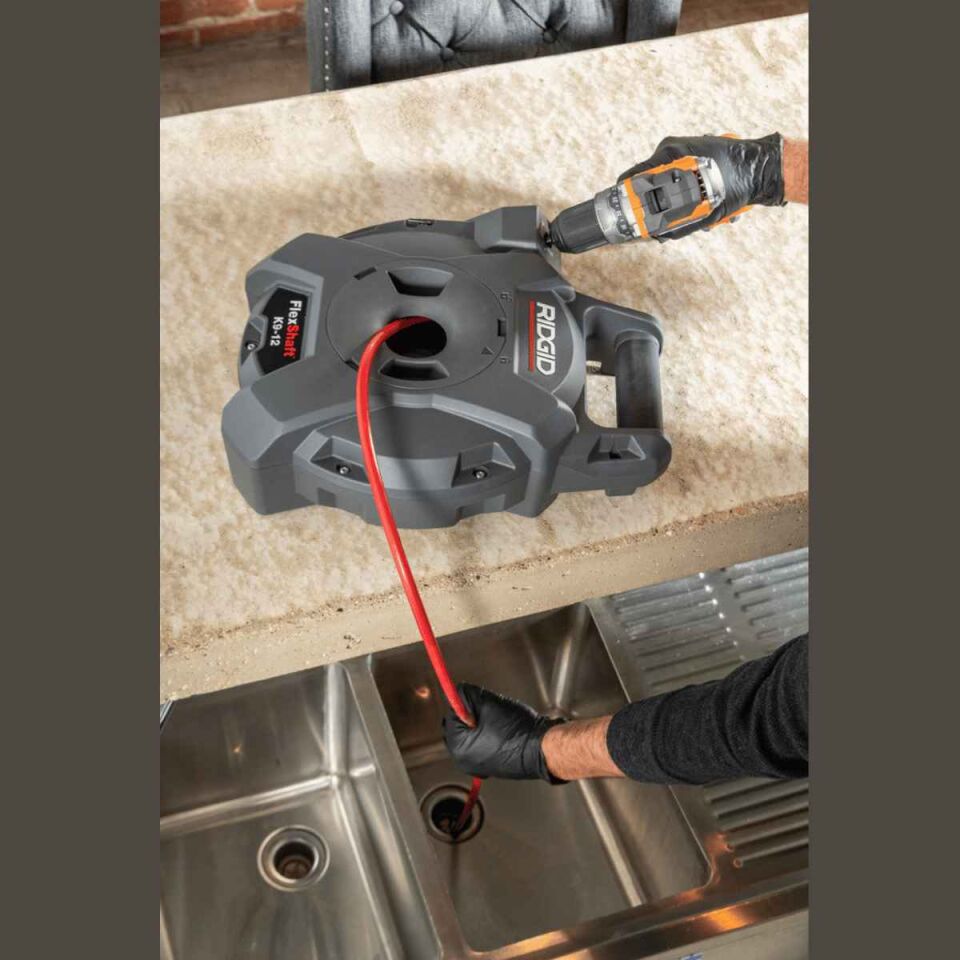 Ridgid Flexshaft K9-12 Duvardan Duvara Kanal Temizleme Makinesi