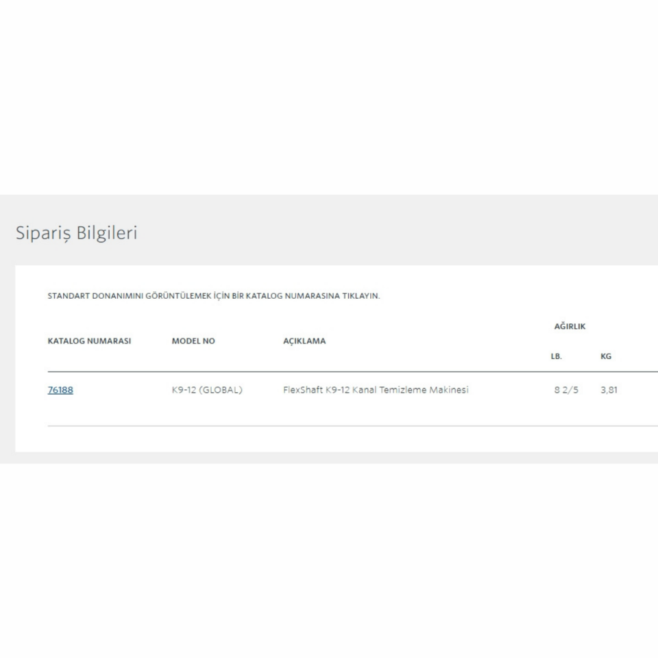 Ridgid Flexshaft K9-12 Duvardan Duvara Kanal Temizleme Makinesi