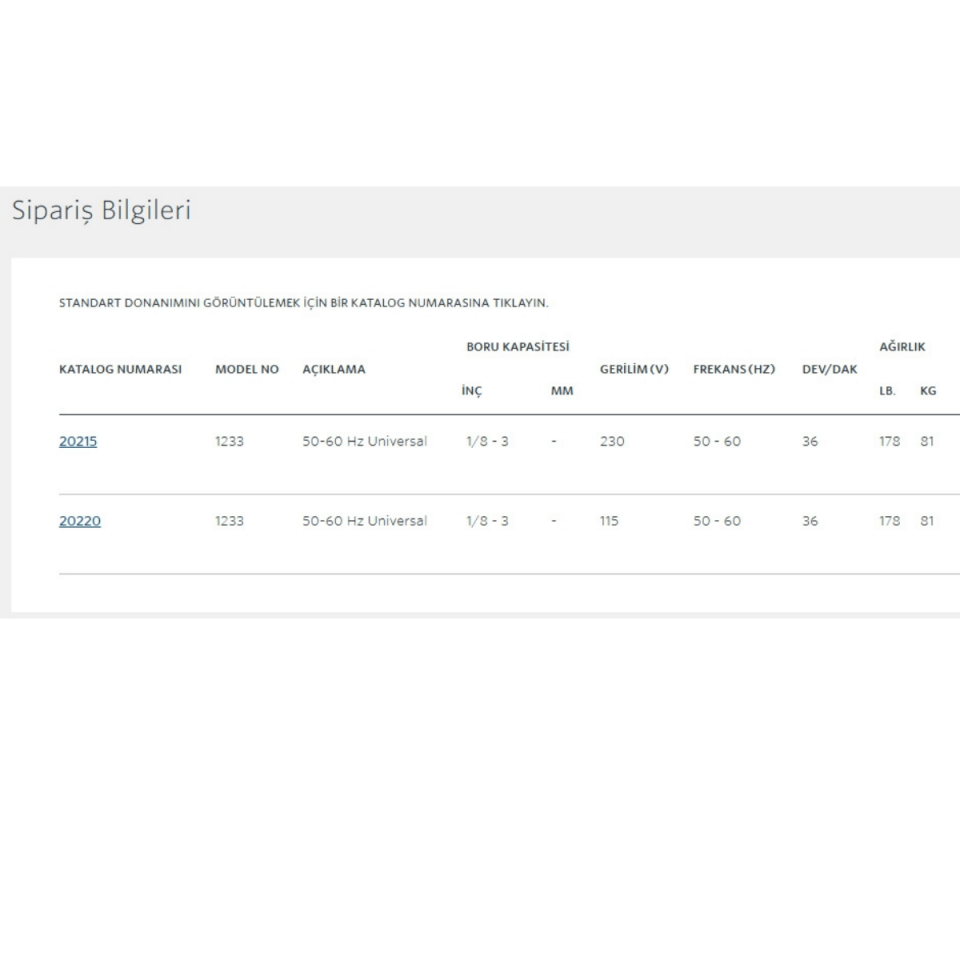 Ridgid Model 1233 Diş Açma Makinesi