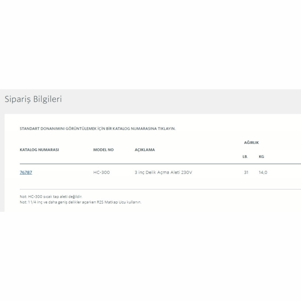 Ridgid HC-300 Delik Açma Aleti