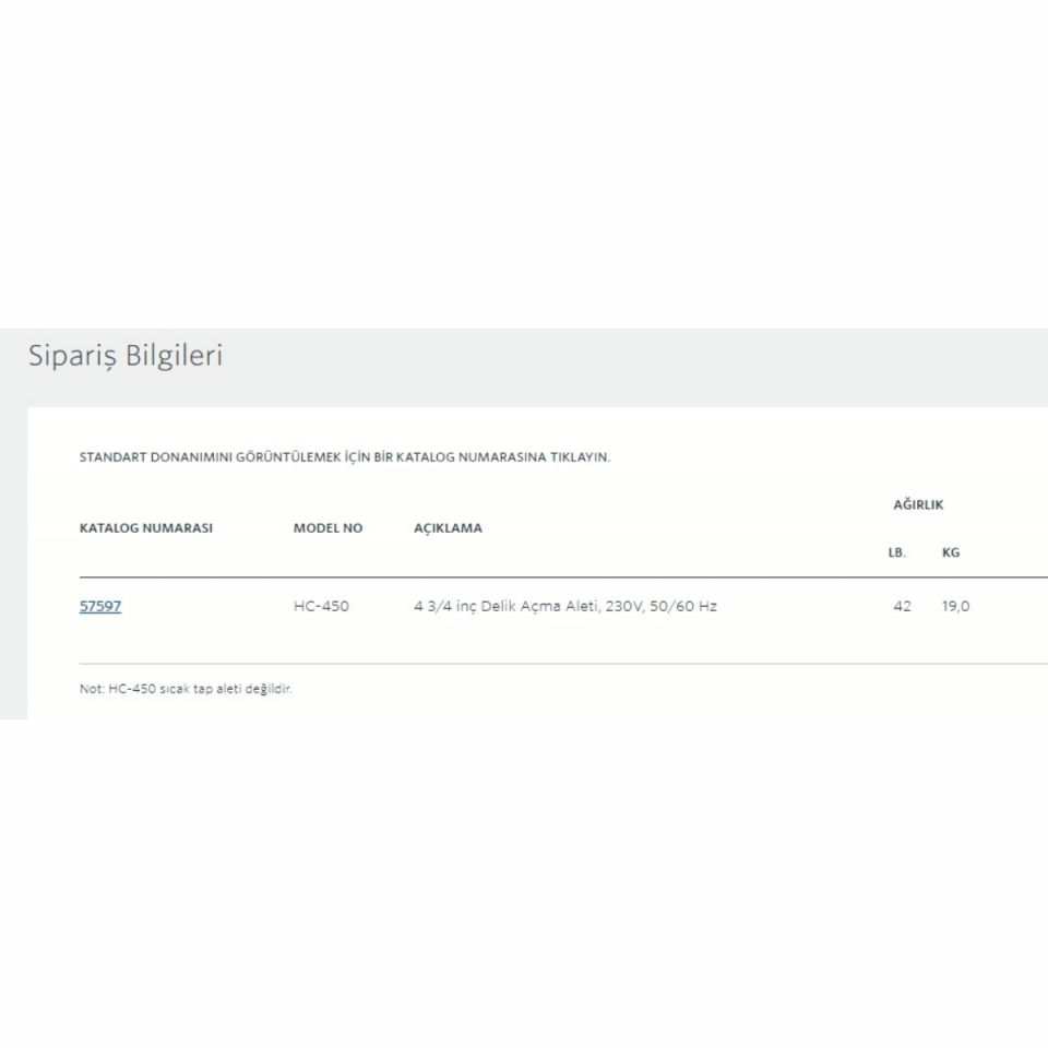 Ridgid HC-450 Delik Açma Aleti