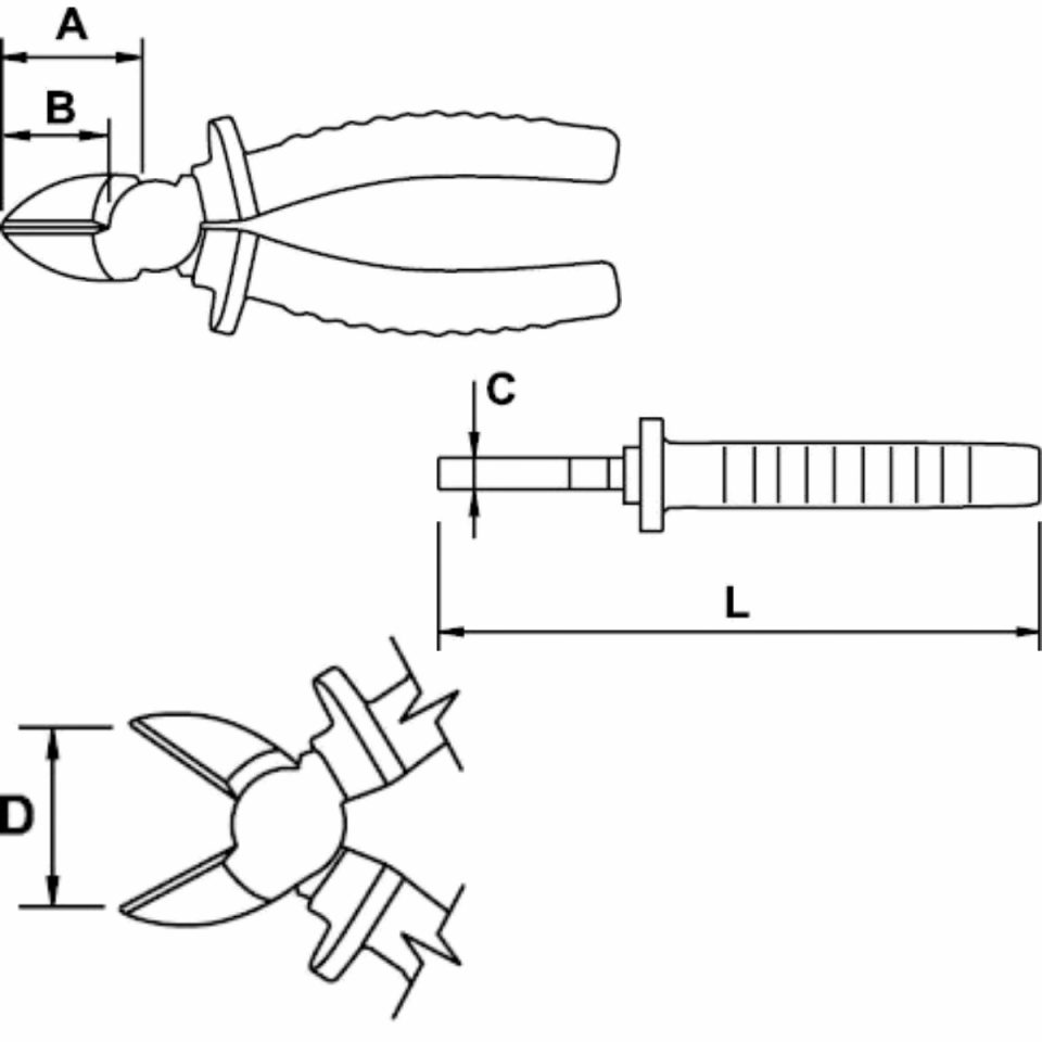 ÇAPRAZ KESME PENSESİ 160 mm 1000 V TİTACROM® BIMAT