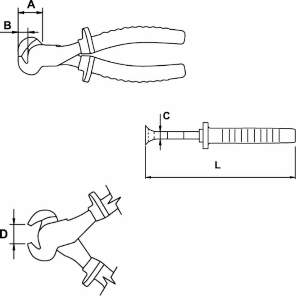 ALIN KESME PENSESİ ELEKTRİKÇİ 200 mm 1000 V TİTACROM® BIMAT