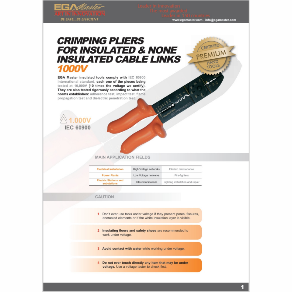 YALITIMLI KABLO PABUCU SIKMA PENSESİ 230 mm 1000 V