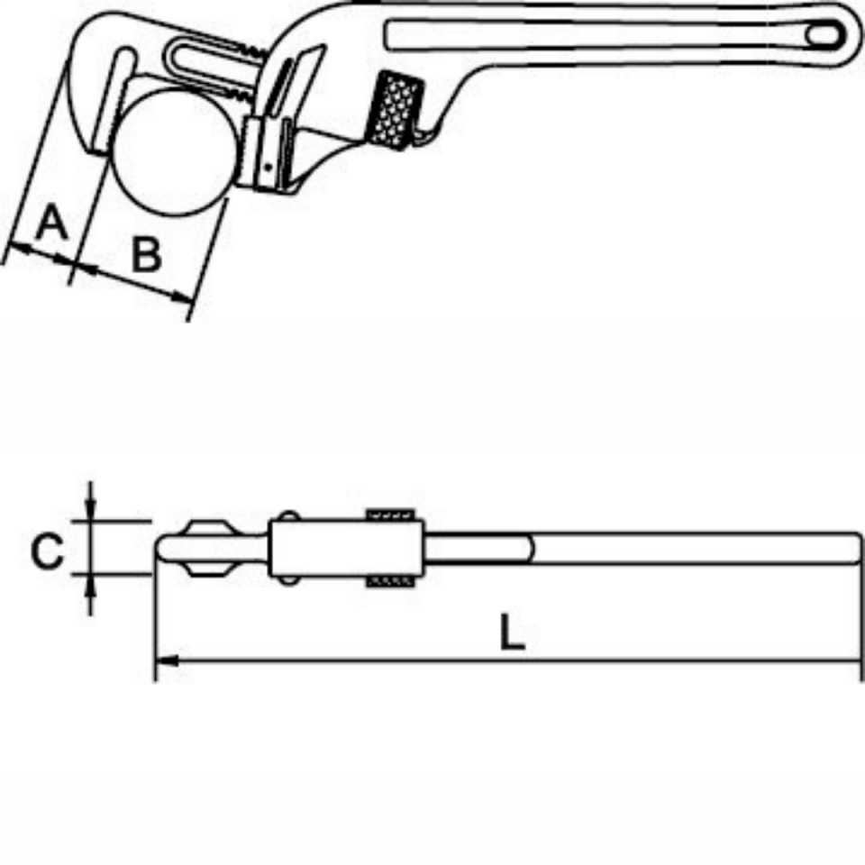EGA MASTER 1000 V İZOLELİ  OFFSET AĞIR HİZMET TİPİ BORU ANAHTARI