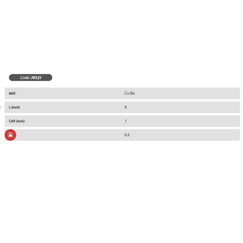 KIVILCIM ÇIKARMAYAN AĞIR HİZMET TİPİ AYARLI ANAHTAR 8 '' Cu-Be