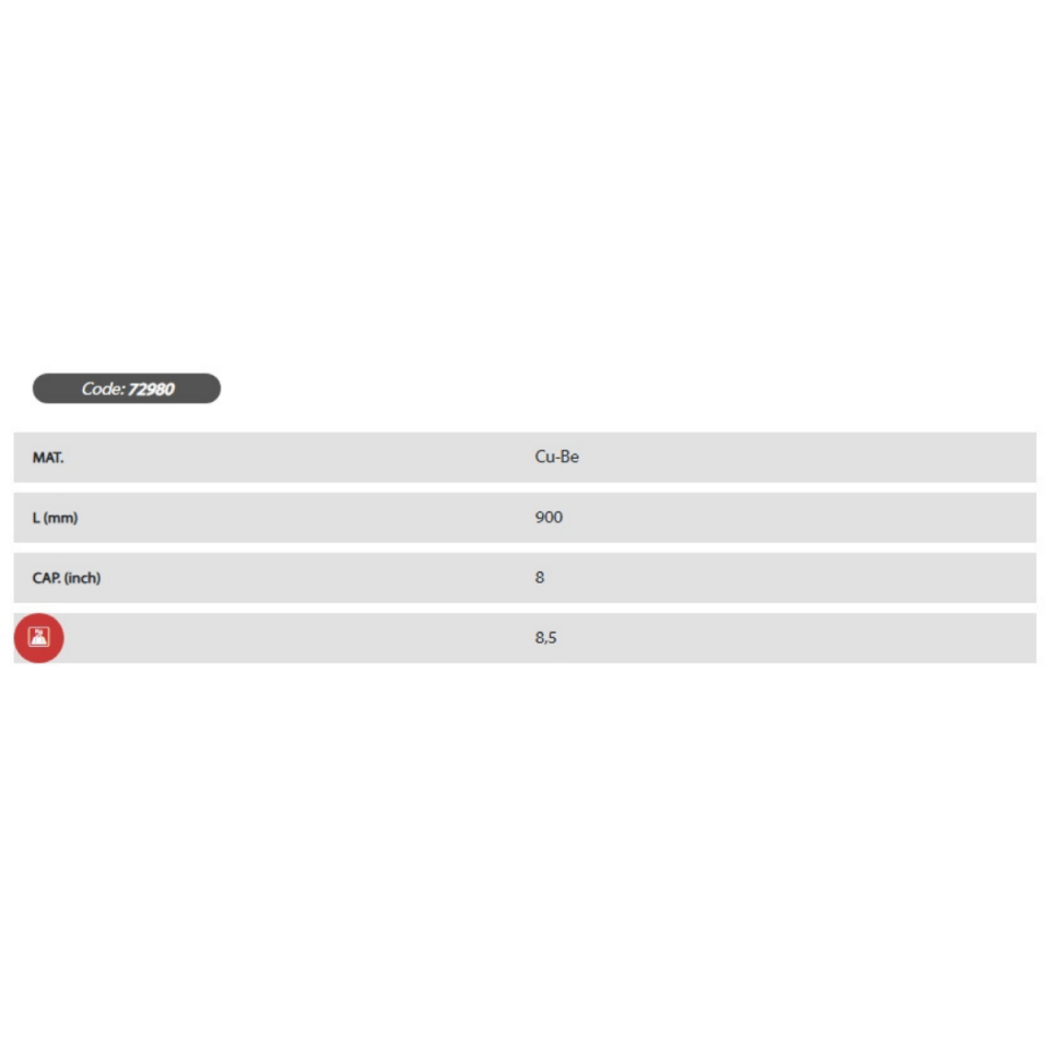 EGA MASTER KIVILCIM ÇIKARMAYAN ZİNCİRLİ BORU ANAHTARI 8'' Cu-Be