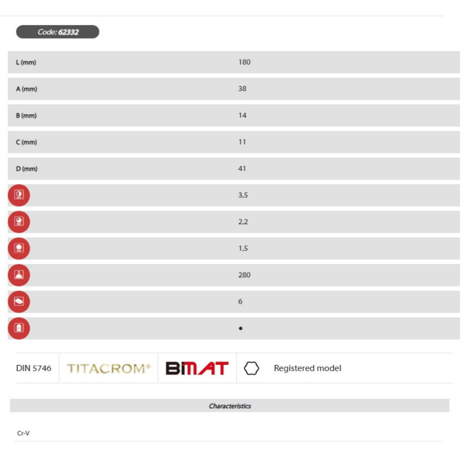 KOMBİNE PENSE 165 MM ÇELİK EGA MASTER  TİTACROM